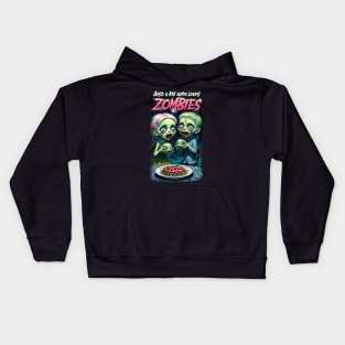 Just a Kid who Loves Zombies Kids Hoodie